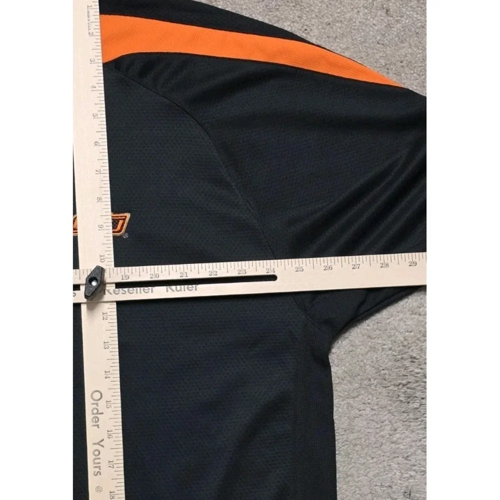 VTG Nike OSU Oklahoma State Cowboys Dri-FIT Polo Shirt‎ Mens XL Black Orange EUC